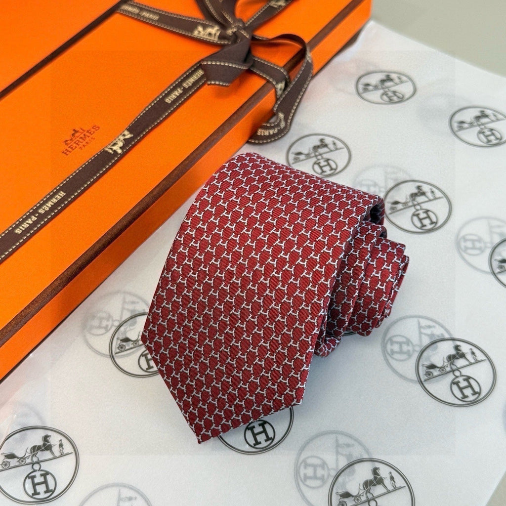 HM Hilario Tie Burgundy Twill Silk 210001