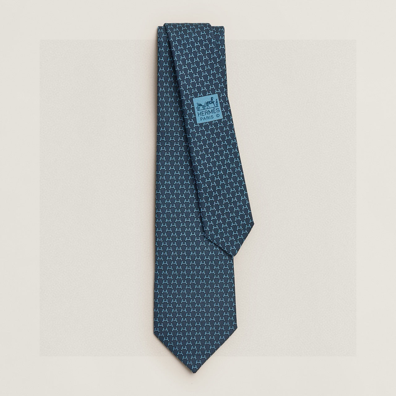 HM Hilario Tie Blue Twill Silk 210002