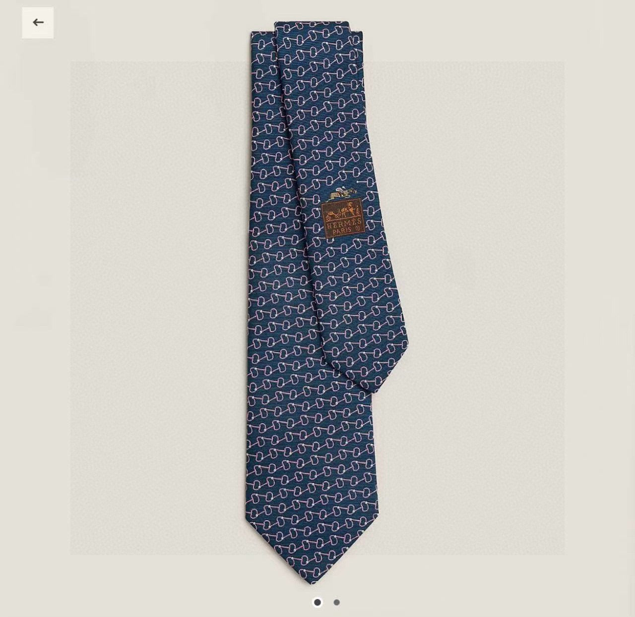 HM Mors a Olives Tie Dark Blue Twill Silk 212097