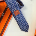 HM Mors a Olives Tie Dark Blue Twill Silk 212097