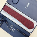CD Oblique Tie Burgundy Silk 212105