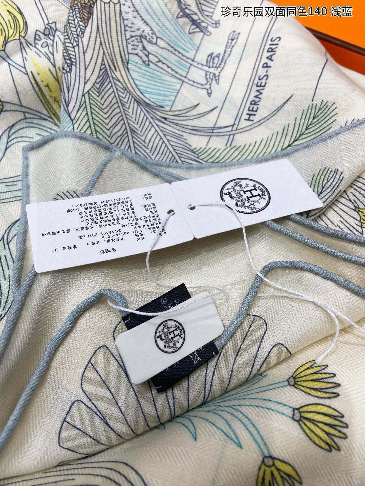 Precious Paradise Scarf 140 CM White Colorful Cashmere And Silk