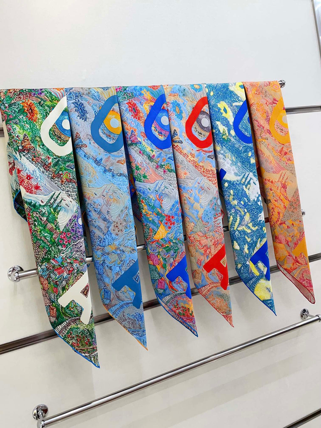 Eleftheria Scarf 90 CM In Colorful Silk Twill 193831