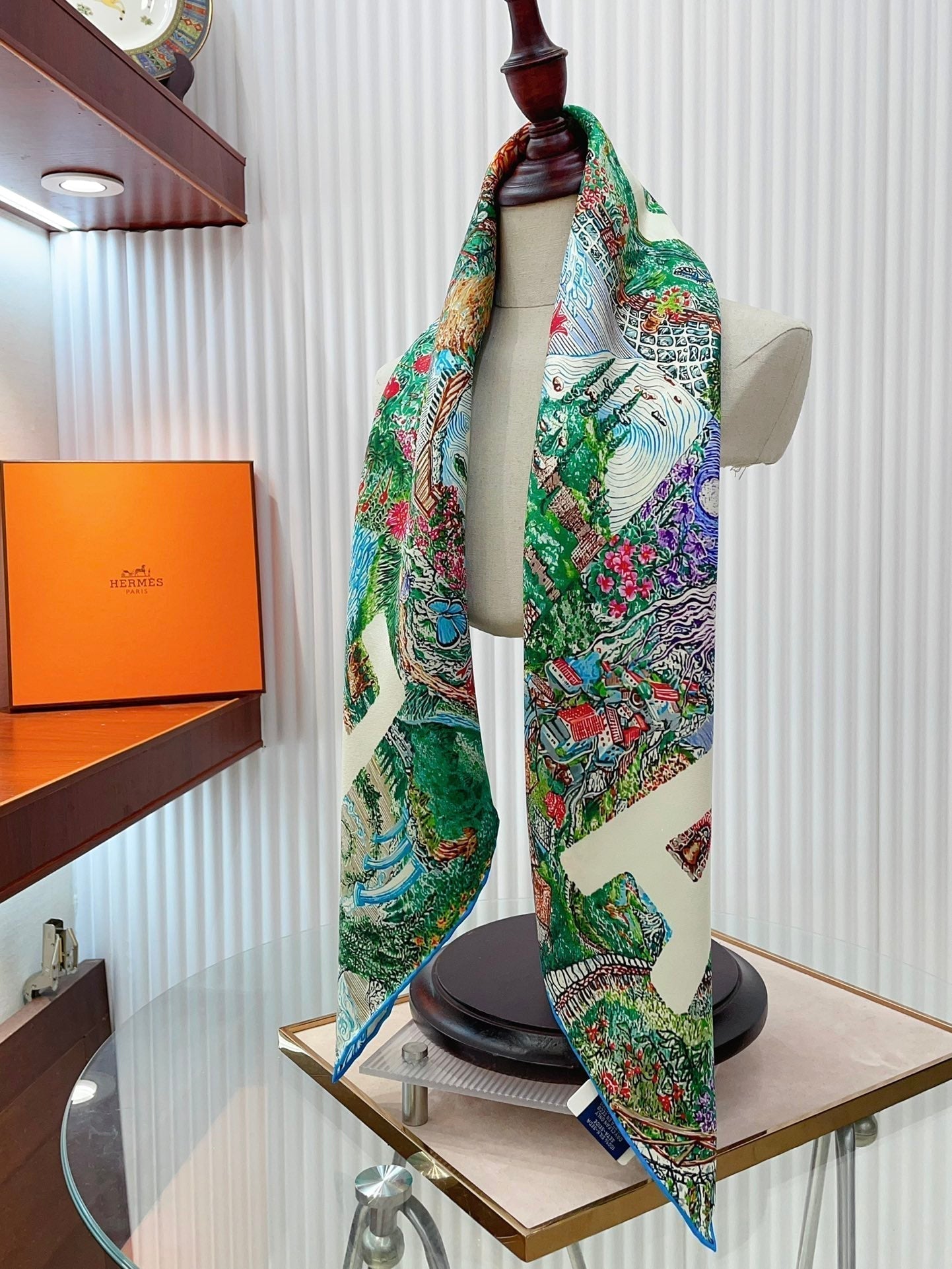 Eleftheria Scarf 90 CM In Colorful Silk Twill 193831