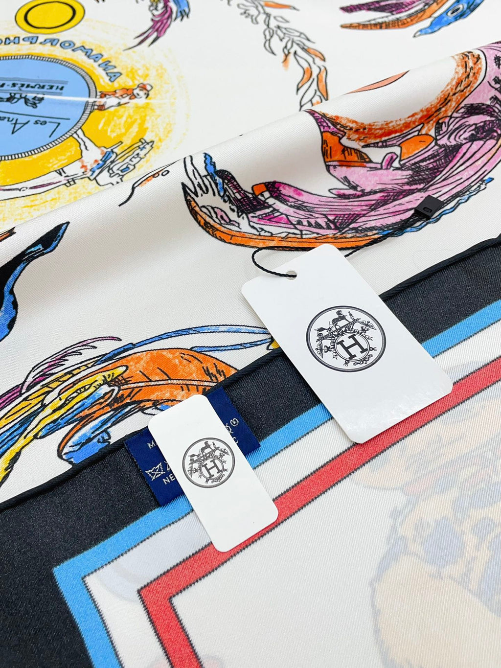 Les Anamorphoses Scarf 90 CM In Colorful Silk Twill 199755