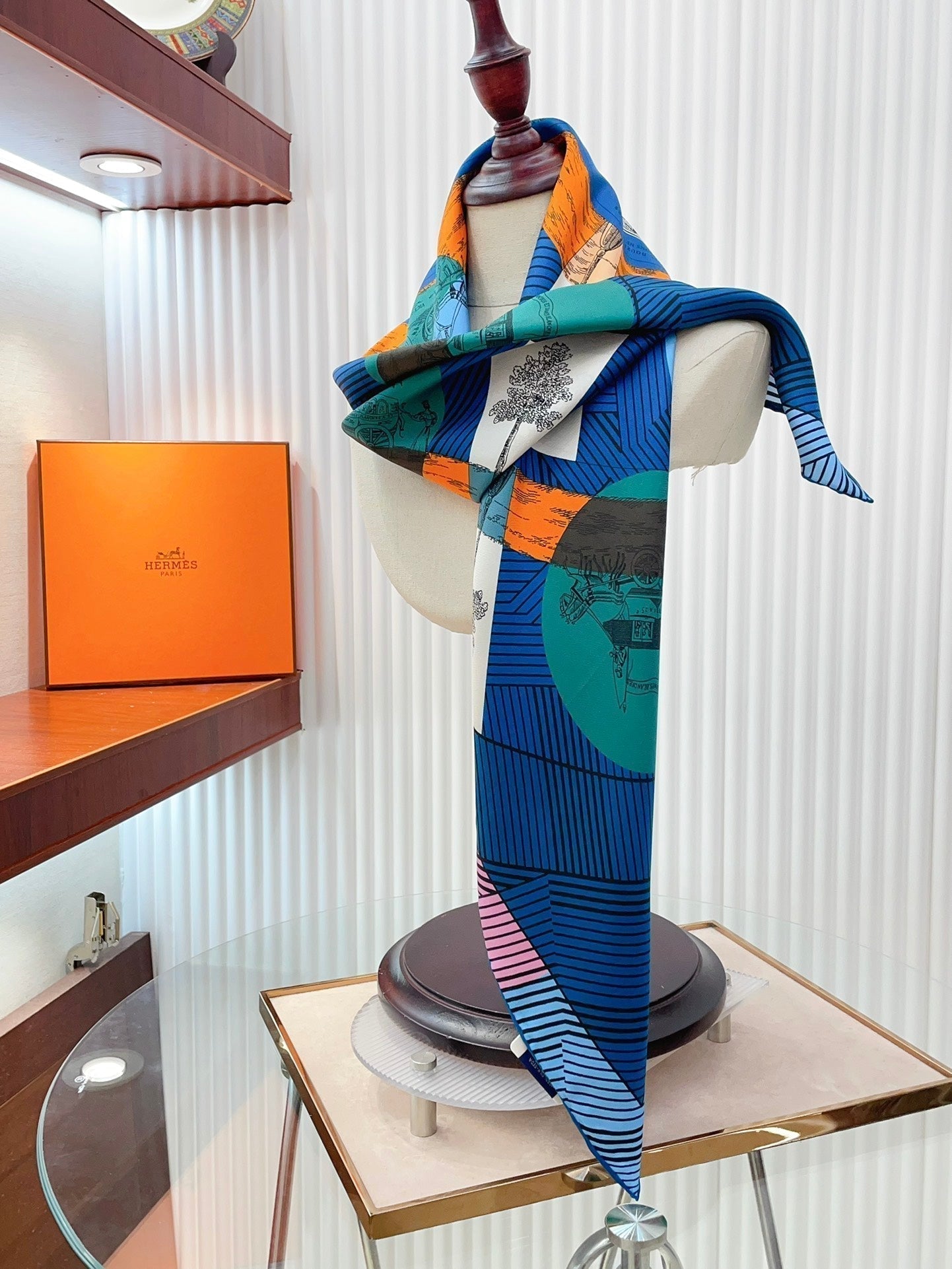 Jeu Des Omnibus Remix Scarf 90 CM In Colorful Silk Twill  211109