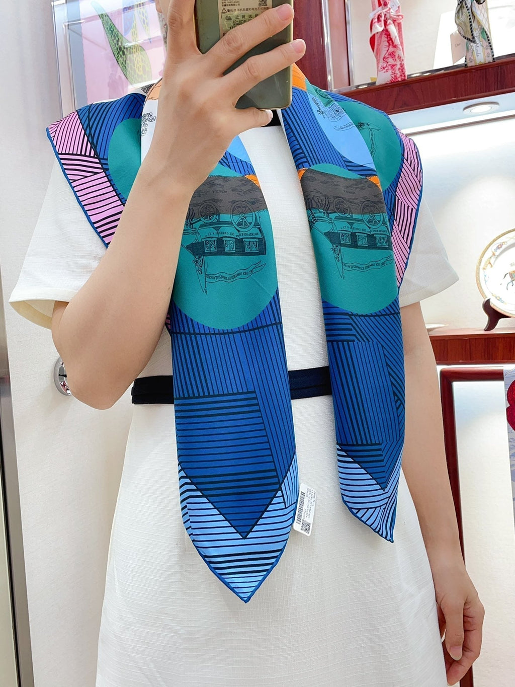 Jeu Des Omnibus Remix Scarf 90 CM In Colorful Silk Twill  211109