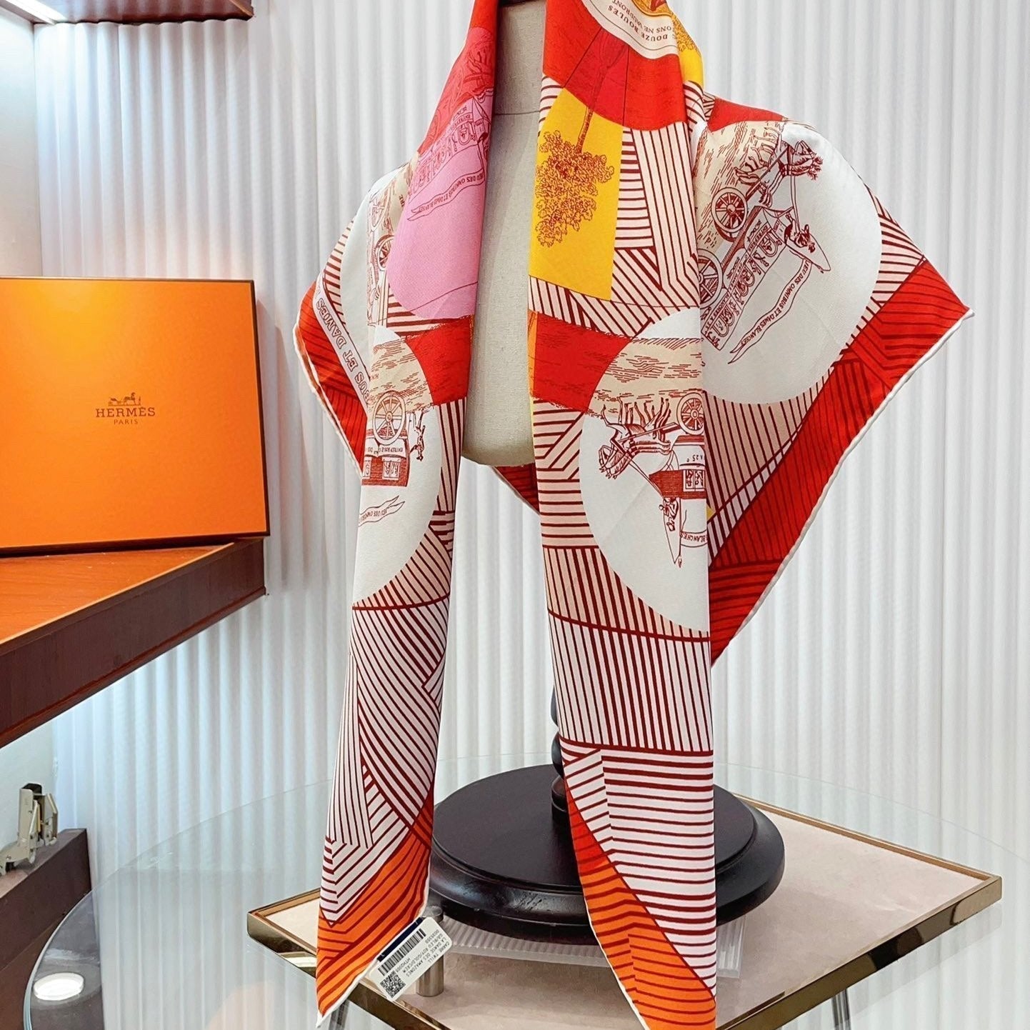 Jeu Des Omnibus Remix Scarf 90 CM In Colorful Silk Twill  211110