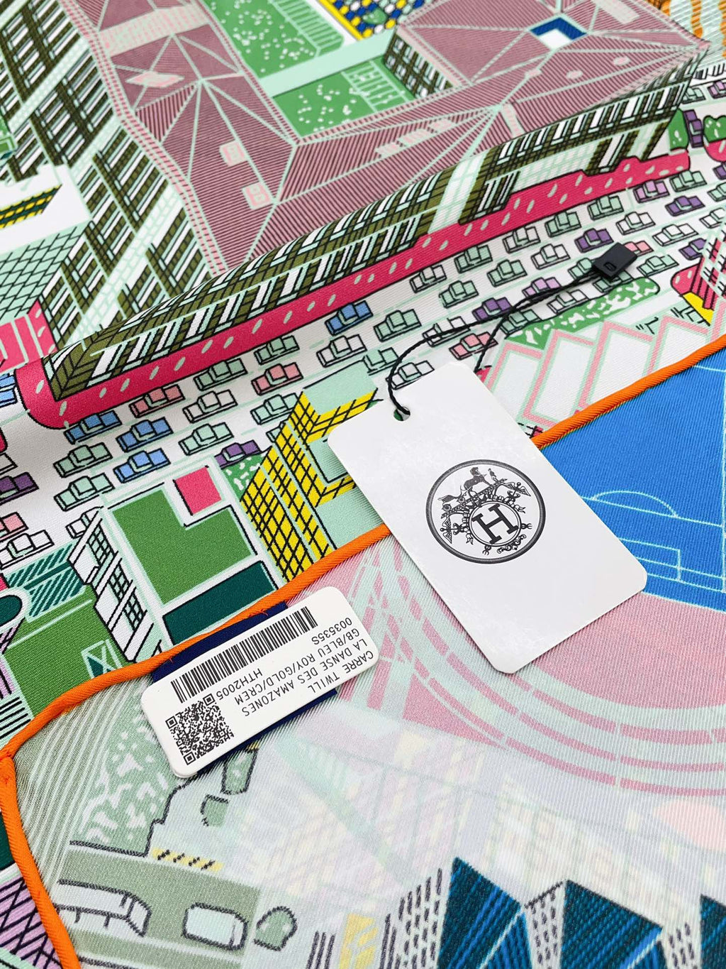 Pantin City scarf 90 CM In Colorful Silk Twill  211113