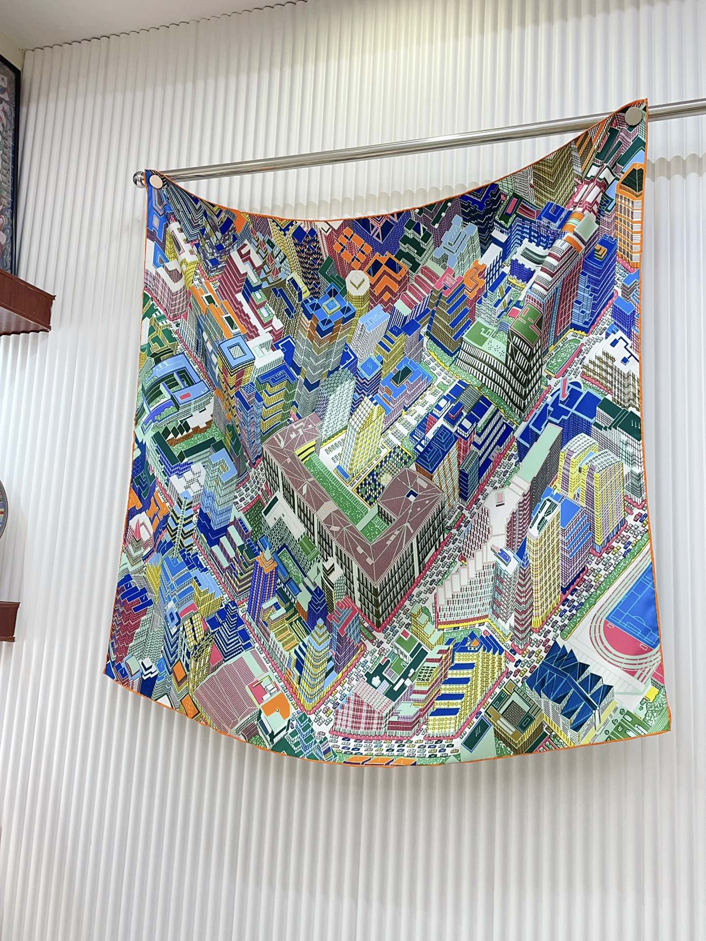 Pantin City scarf 90 CM In Colorful Silk Twill  211113