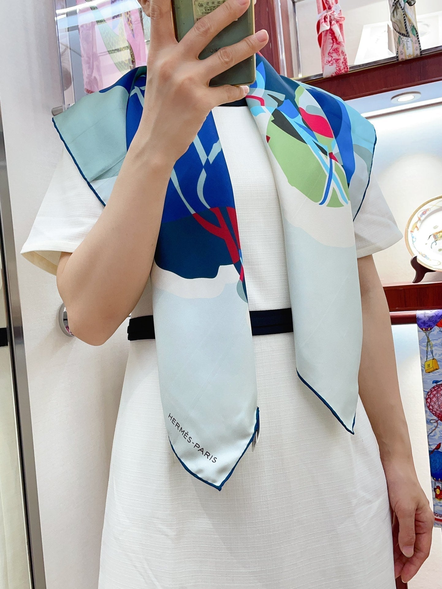 Scarf 90 CM In Colorful Silk Twill 233120
