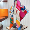 En Studio Scarf 90 CM In Colorful Silk Twill  235408