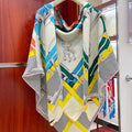 Mors a Jouets Chemise Shawl 140 CM In Colorful Silk And Cashmere 239531