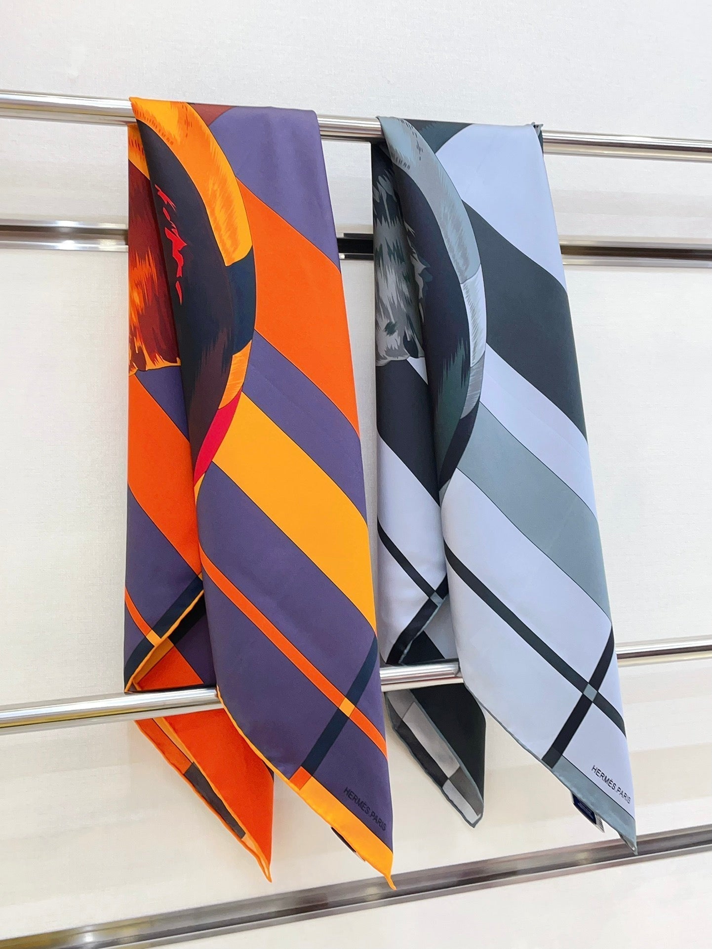 Rocabar De Rire Scarf 90 CM In Colorful Silk Twill 246405