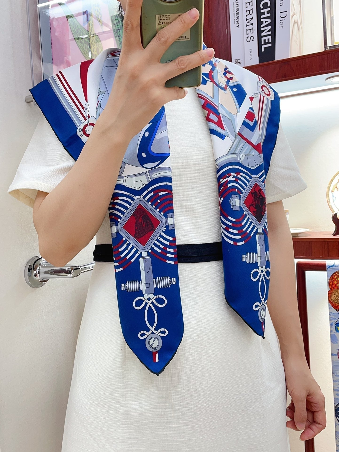 Neo Brandebourgs Scarf 90 CM In Colorful Silk Twill  257433