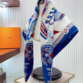 Neo Brandebourgs Scarf 90 CM In Colorful Silk Twill  257433