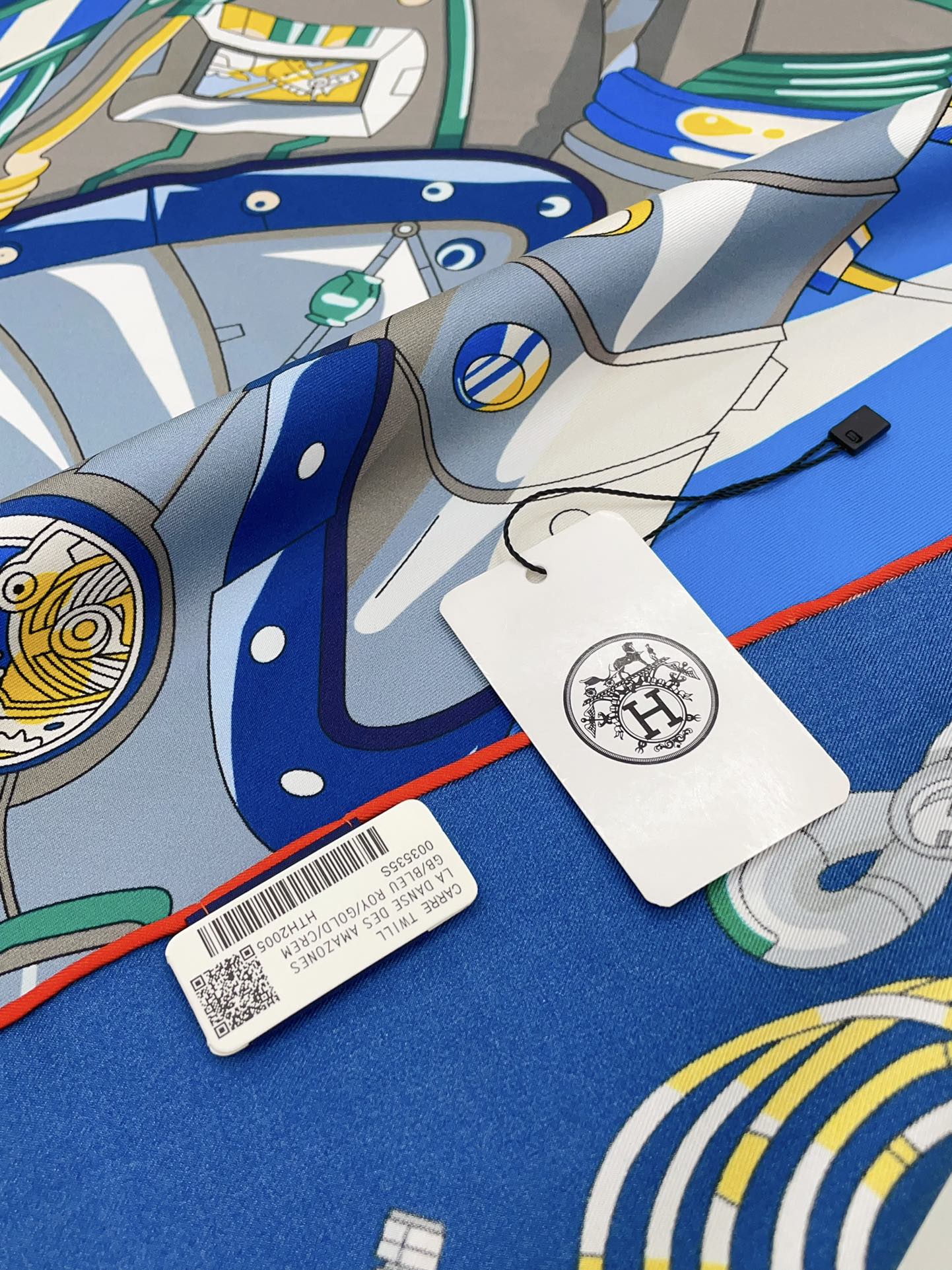 Neo Brandebourgs Scarf 90 CM In Colorful Silk Twill  257435