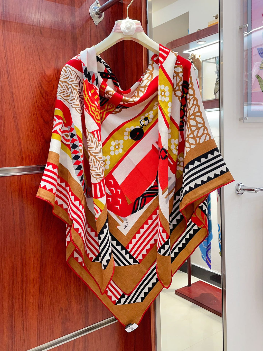 Fantaisie d'Etriers Shawl 135 CM In Colorful Cashmere And Silk 276555