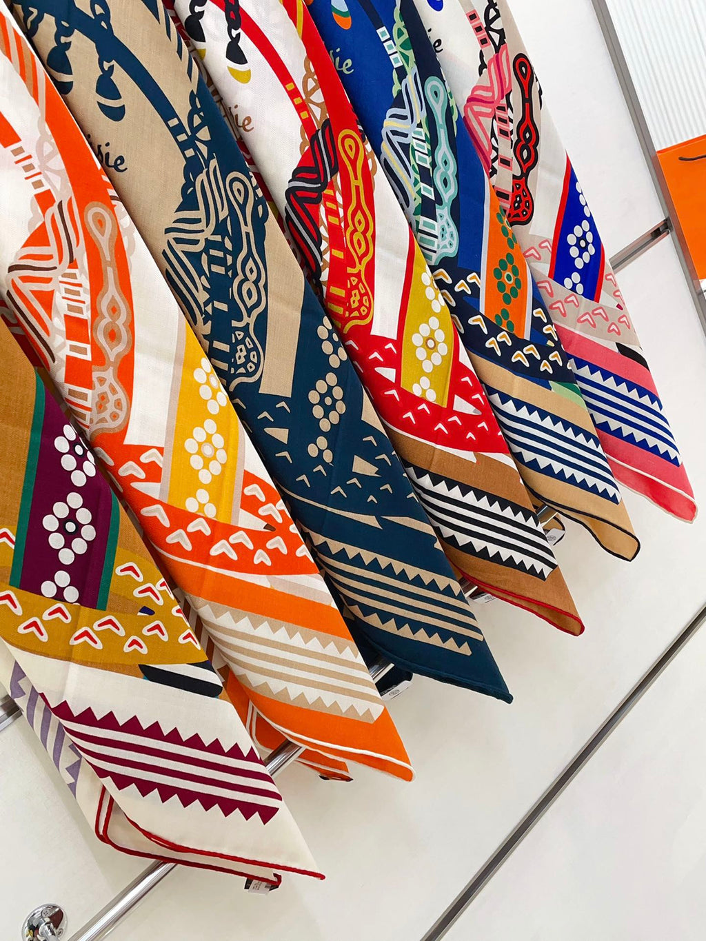 Fantaisie d'Etriers Shawl 135 CM In Colorful Cashmere And Silk 276555