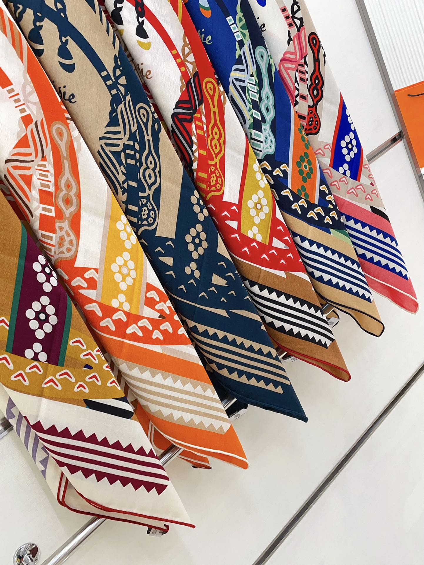 Fantaisie d'Etriers Shawl 135 CM In Colorful Cashmere And Silk 276555