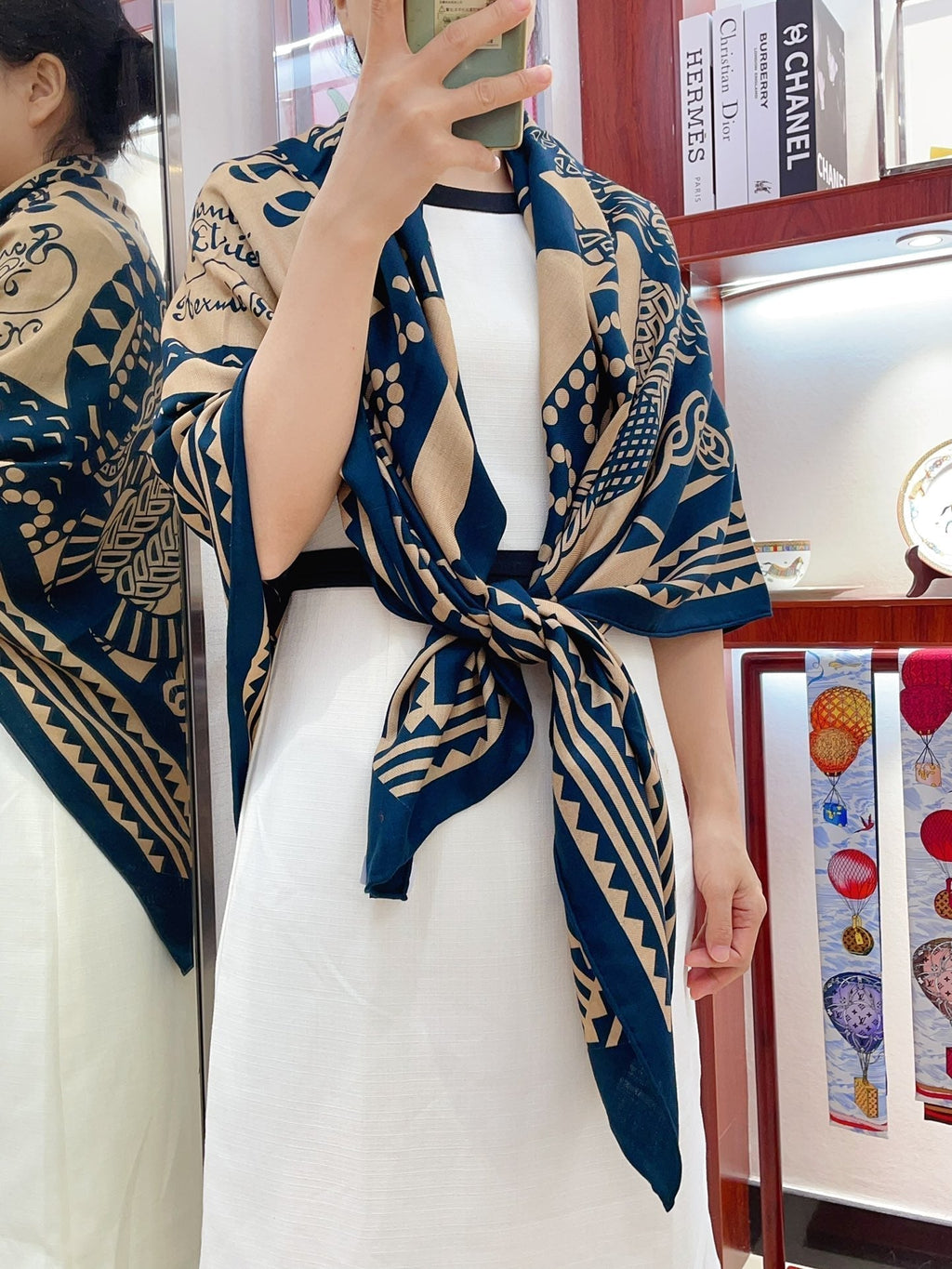 Fantaisie d'Etriers Shawl 135 CM In Colorful Cashmere And Silk 276557