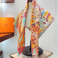 Les Folies Du Faubourg Scarf 90 CM In Colorful Silk Twill 304376