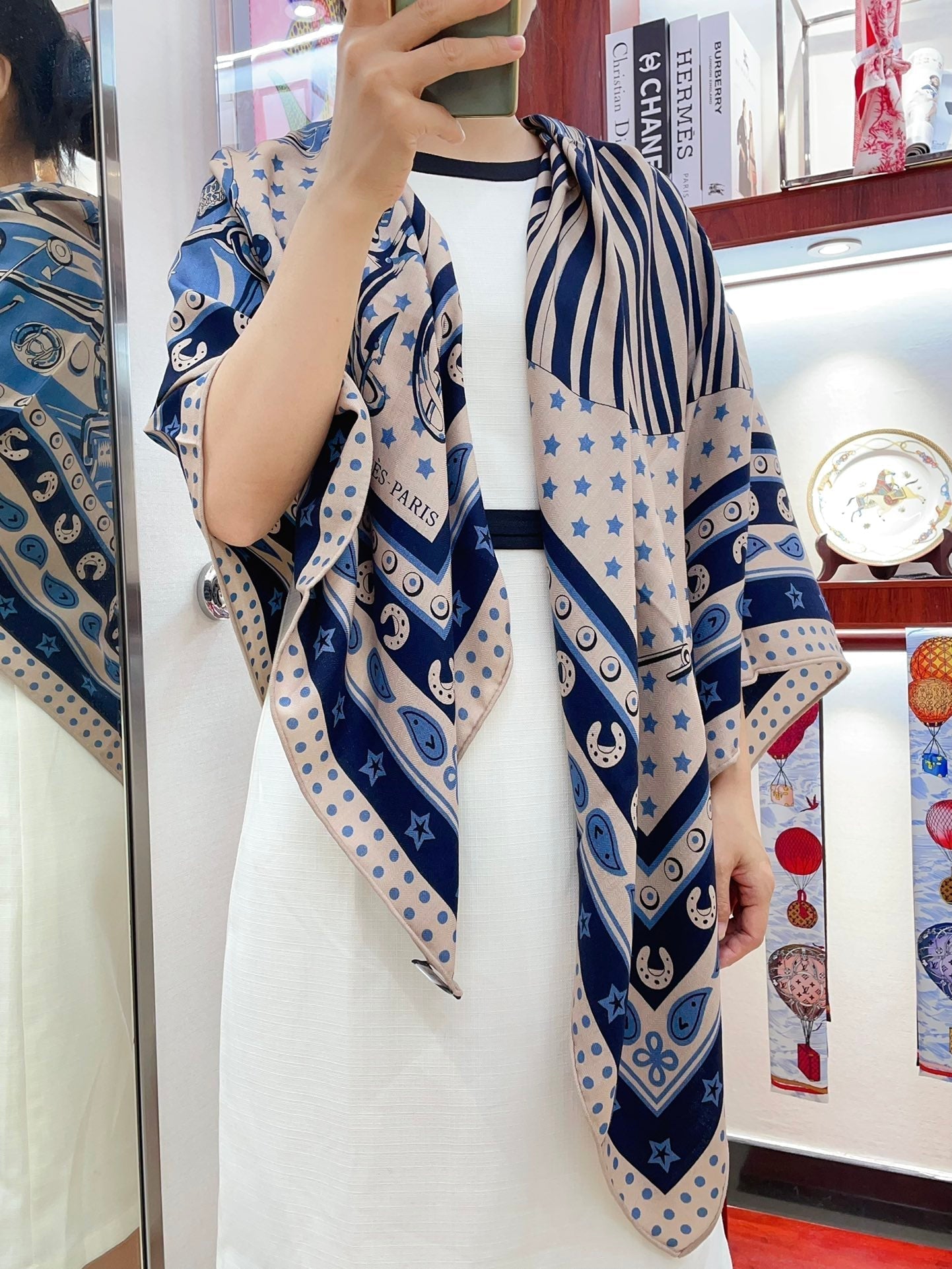 Cheval Punk Bandana Scarf 135 CM In Colorful Cashmere And Silk 304388