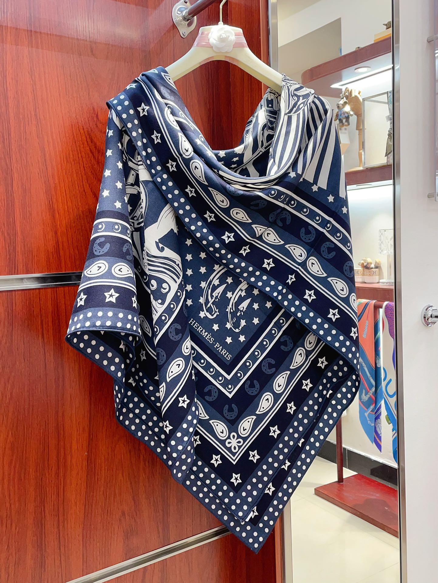 Cheval Punk Bandana Scarf 135 CM In Colorful Cashmere And Silk 304390