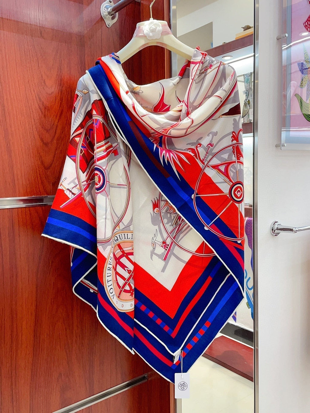 Voitures En Equilibre Scarf 140 CM In Colorful Cashmere And Silk 310320
