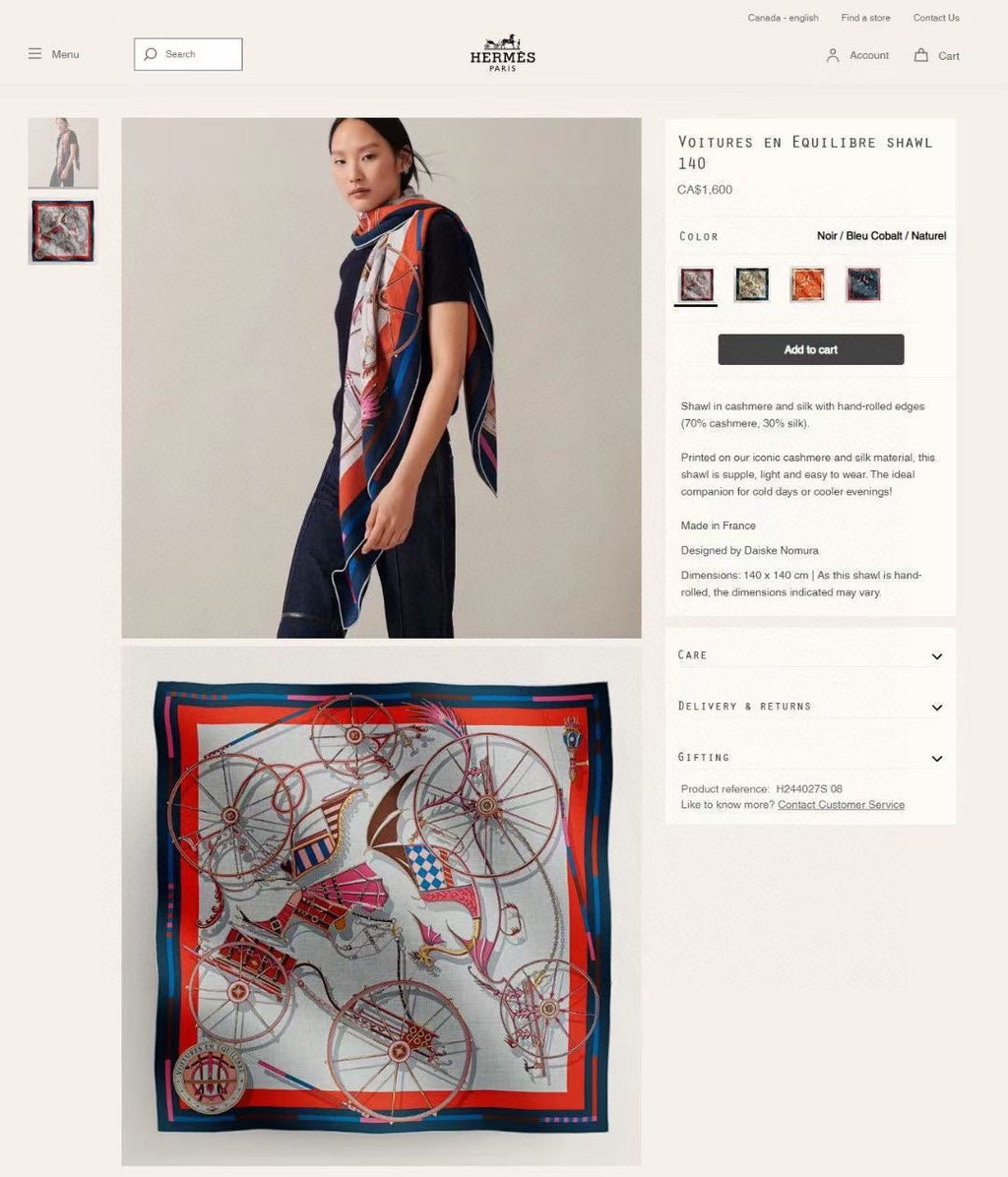 Voitures En Equilibre Scarf 140 CM In Colorful Cashmere And Silk 310320