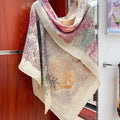 Le Jardin De Leila Au Bloc Shawl 135 CM In Colorful Cashmere And Silk 316263