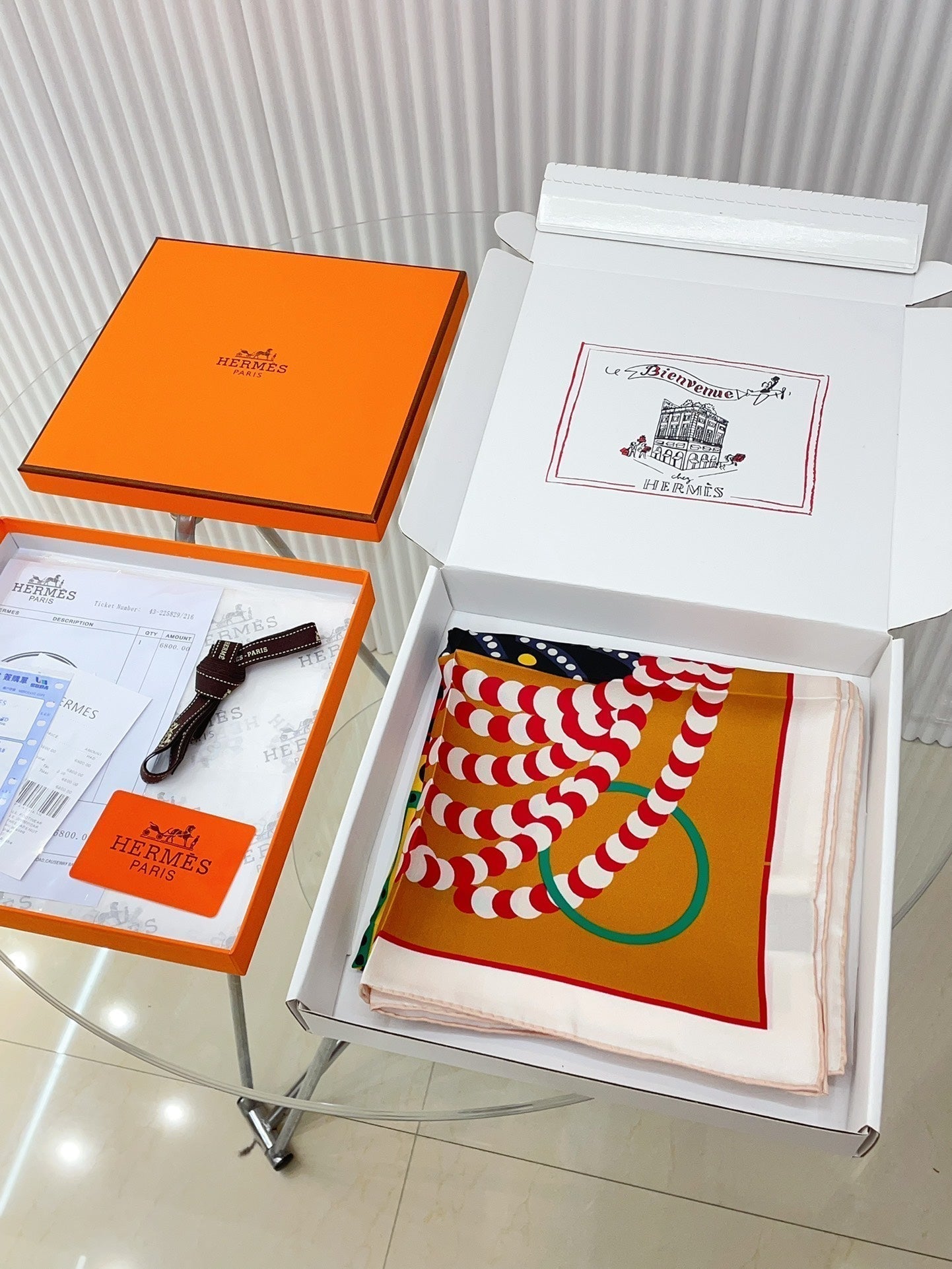 Silla De Gaucho Scarf 90 CM In Yellow Orange Colorful Silk Twill 320652