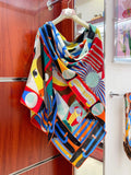 Parade en Fanfare Scarf 140 CM Colorful Cashmere And Silk 325967