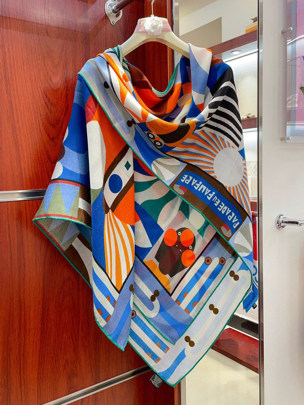 Parade en Fanfare Scarf 140 CM Colorful Cashmere And Silk 325968