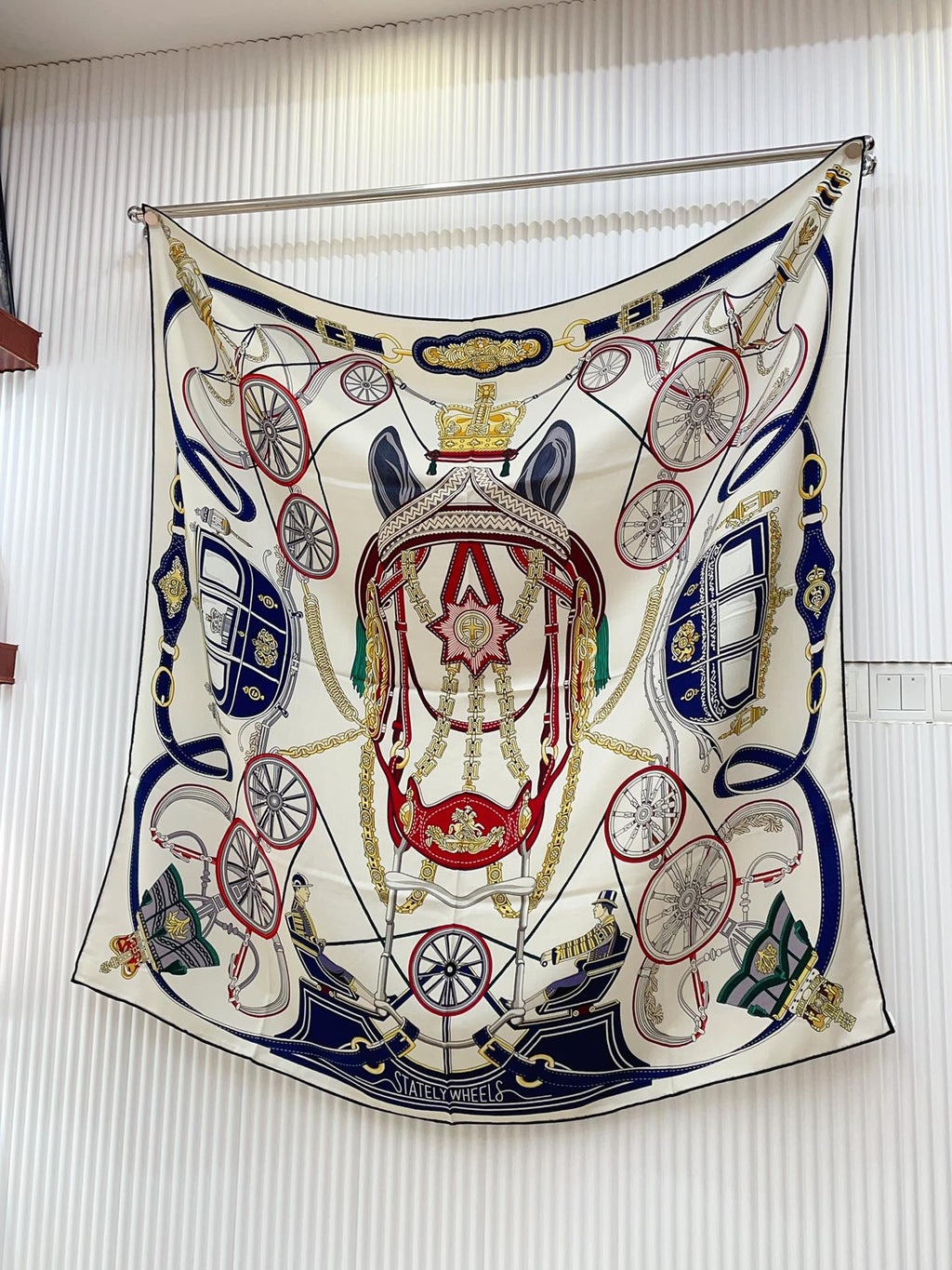 Stately Wheels Scarf 135 CM Colorful Cashmere And Silk 327469