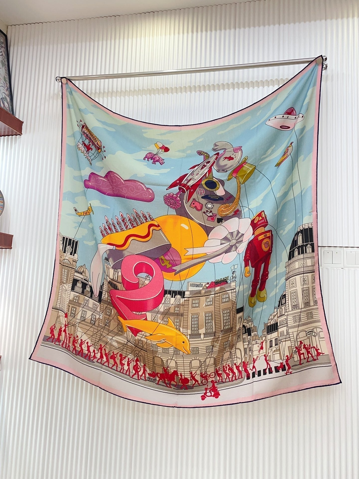 Parade Scarf 140 CM In Colorful Cashmere And Silk 340183