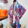 La Vallee De Cristal Scarf 90 CM Colorful Silk Twill 347389