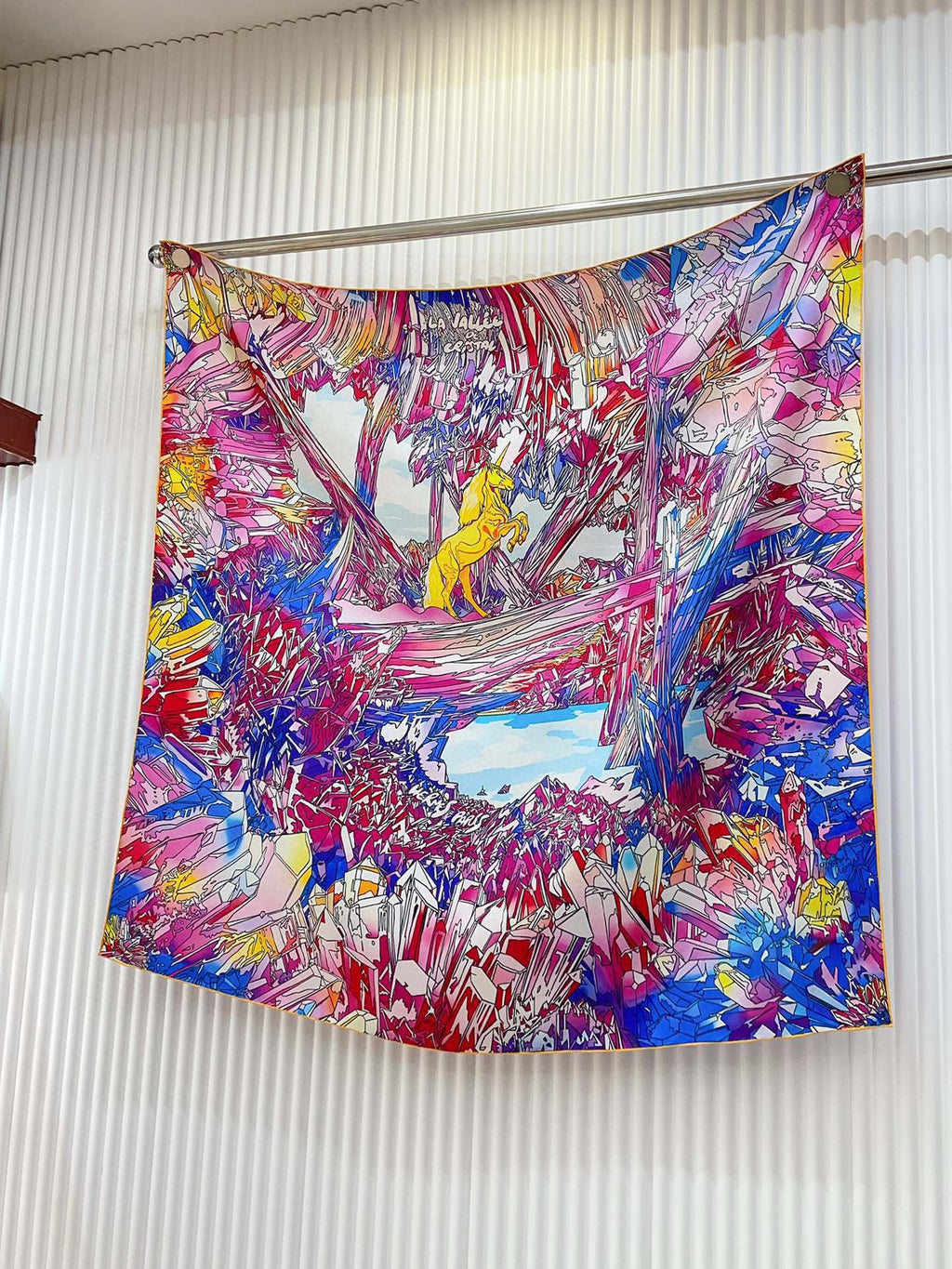 La Vallee De Cristal Scarf 90 CM Colorful Silk Twill 347389