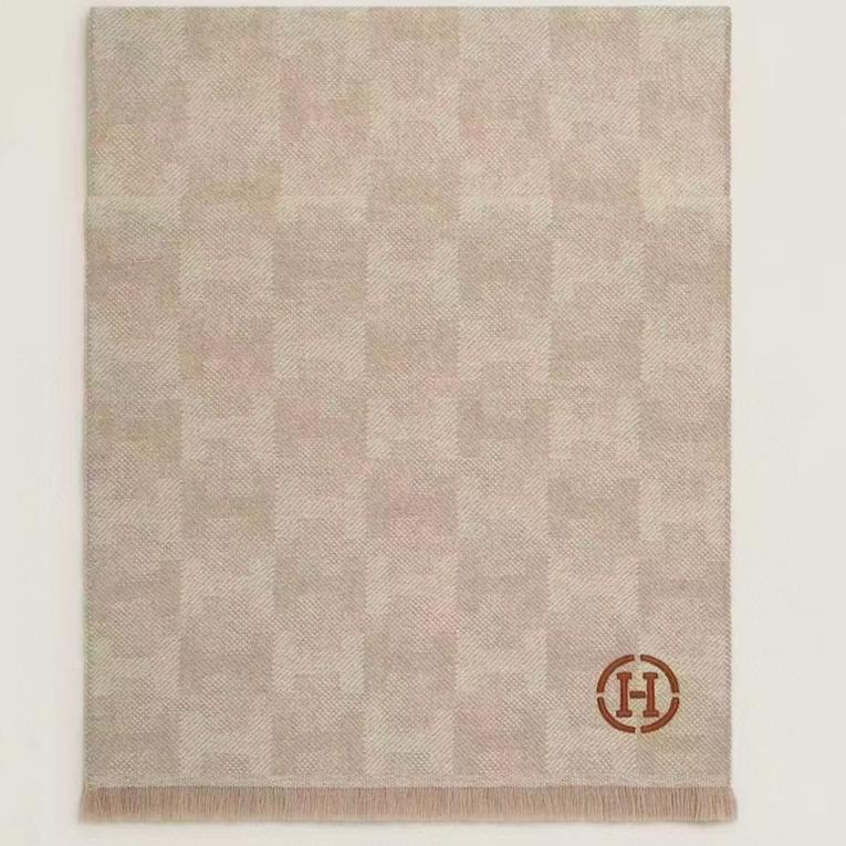SCARF 200 CM IN TAN BROWN MONOGRAM CASHMERE