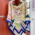 Effet Kaleidoscope Shawl 135 CM In Colorful Cashmere And Silk 382608