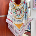 Effet Kaleidoscope Shawl 135 CM In Colorful Cashmere And Silk 382607