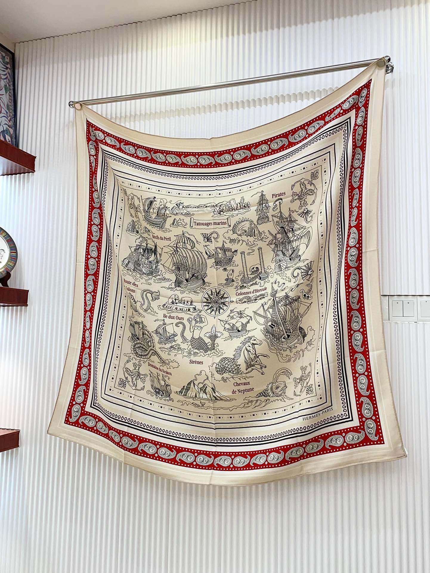 TATOUAGES MARINS BANDANA SHAWL 135 CM COLORFUL 385444