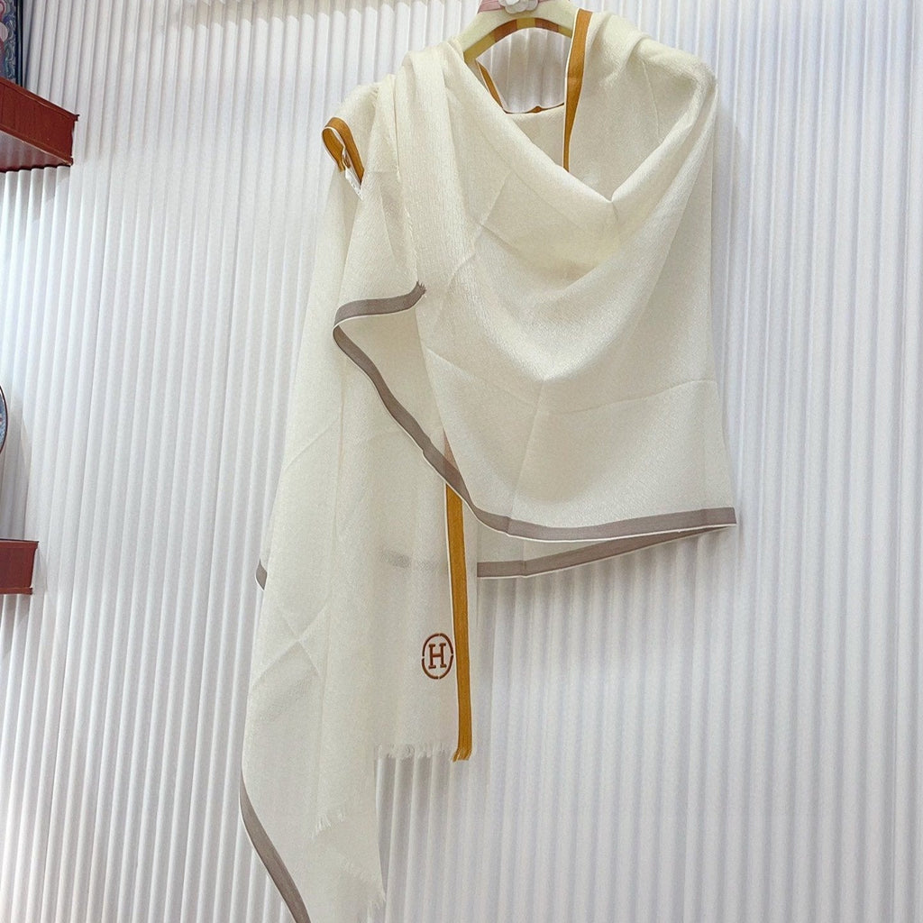SCARF 180 CM IN WHITE CASHMERE 388147