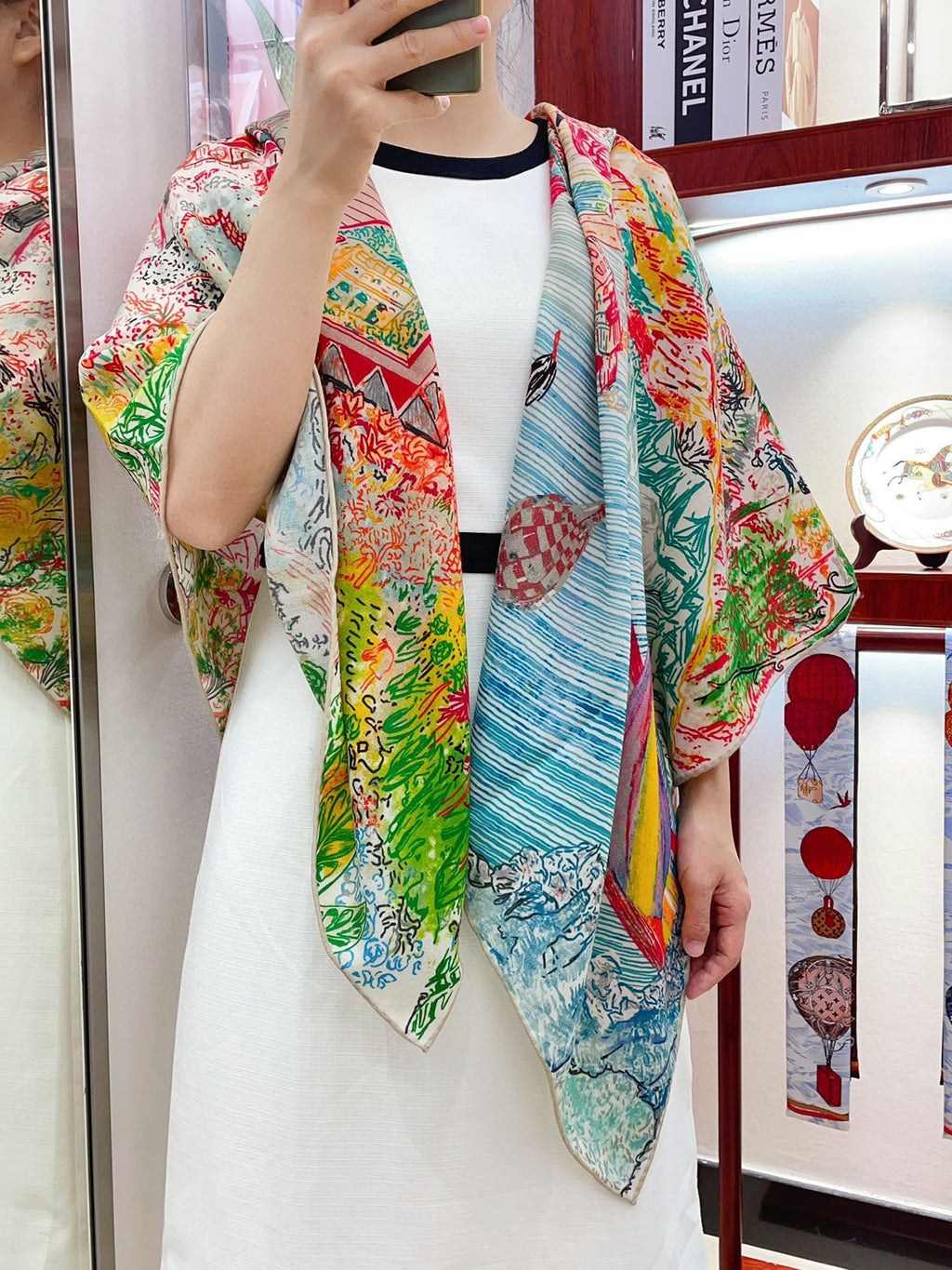 SCARF 140 CM COLORFUL 389994