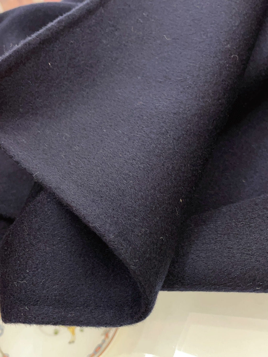 TROMPE L'OEIL STOLE IN NAVY BLUE CASHMERE