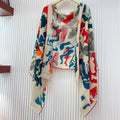 Scarf 180 CM Red Colorful Mashmere And Silk 403885