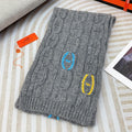 Scarf 170 CM Grey Cashmere Handwoven