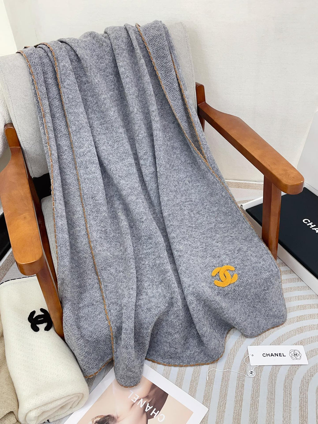 CC Scarf 190 CM In Grey Cashmere 419817