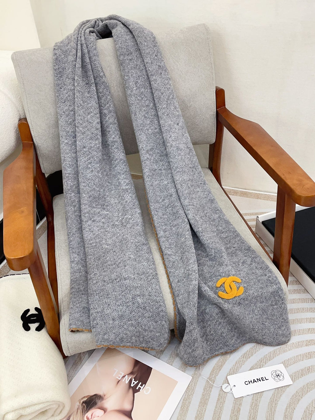 CC Scarf 190 CM In Grey Cashmere 419817