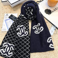 CC 25 Scarf 190cm Black Wool 968578